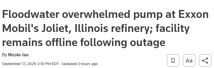 zerohedge's tweet photo. One of the largest diesel refineries in the Midwest is offline https://t.co/JSwuHrNfBw