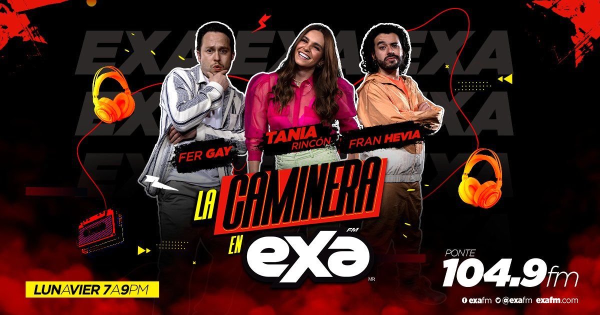ExaRebeldes's tweet photo. Terminando el día con #LaCaminera @taniarin @Fer_Gay y @fran_hevia nos acompañan hasta las 9pm en @ExaFM #EnTodasPartesPonteExa #ExaRebeldes #PonteRebeldePonteExa https://t.co/EHO7DjGTSR