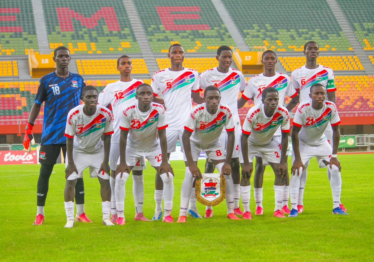 KemoCeesayGFF's tweet photo. Congratulations to our U-17 Scorplings on a hard-fought 2–1 victory over Liberia &amp; qualification for the CAF U-17 AFCON.

Congrats to Omar Badjie on his Man of the Match performance.

One final against Senegal. Stay focused, united &amp; determined. Make The Gambia proud.

#Gambia https://t.co/65NslvCsUL
