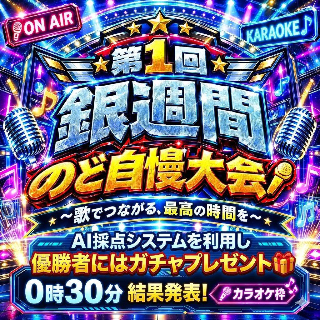 BurtzPsx's tweet photo. 9/18(金)23時より
ソンセレ参加企画
AI採点のど自慢大会
優勝者にはガチャプレゼント🎁
0時30分結果発表‼️
是非、歌いに来てください😊✨️ https://t.co/TD8tDuZLuU