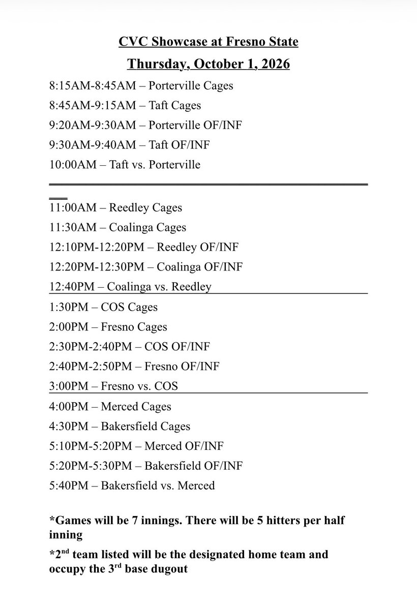 FCCRAMSBASEBALL's tweet photo. CVC Showcase October 1st at Fresno City College! #GoRams 🐏⚾️ https://t.co/8IkzquxjI4