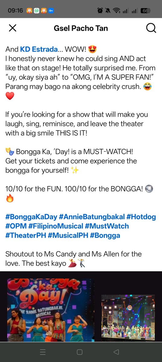 _bluebird94_'s tweet photo. Another great review for KD’s amazing performance in Bongga Ka Day: Annie Batumbakal the Musical!”
https://t.co/HUz0Tcxnxd https://t.co/scxuguVAzD