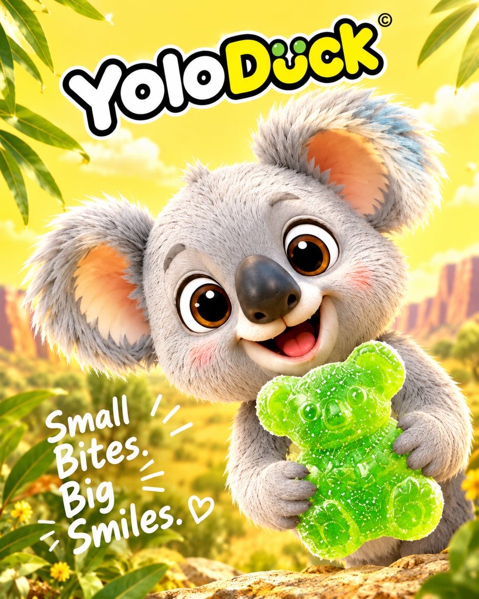 YOLODUCK_CANDY's tweet photo. Would you take a bite? 👀💚

Small bites.
Big smiles. 🐨🍬

#yoloduck #gummycandy #candylover https://t.co/cTt88nqxnQ