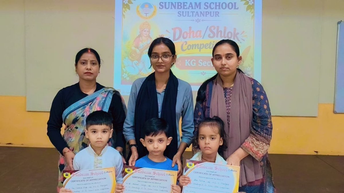 SunbeamSLN's tweet photo. 🌸 Doha &amp; Shlok Recitation Competition 🌸 https://t.co/UNhSZpqmTh