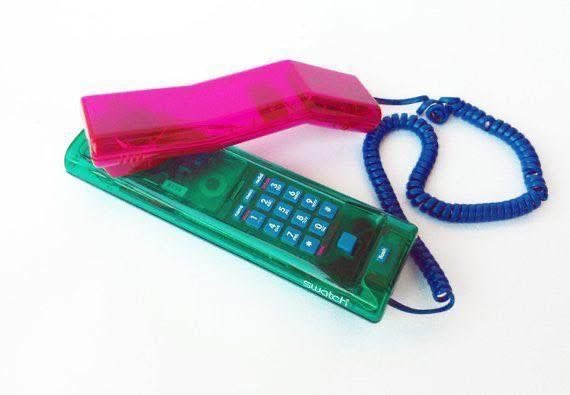ComputerLove_'s tweet photo. Swatch Twinphone (1991) https://t.co/KGY9b9tliW