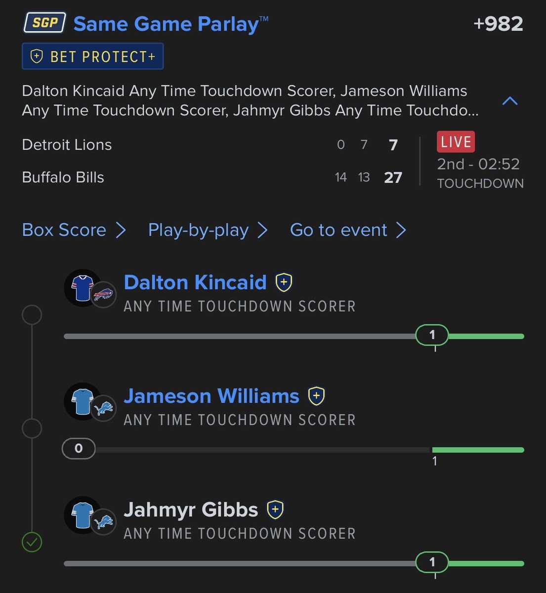 SGP_Parlay's tweet photo. Sending $100 to someone that retweets and likes this post if Jameson Williams scores a Touchdown! 🍀🍀🍀 https://t.co/KJ8mFN44ID