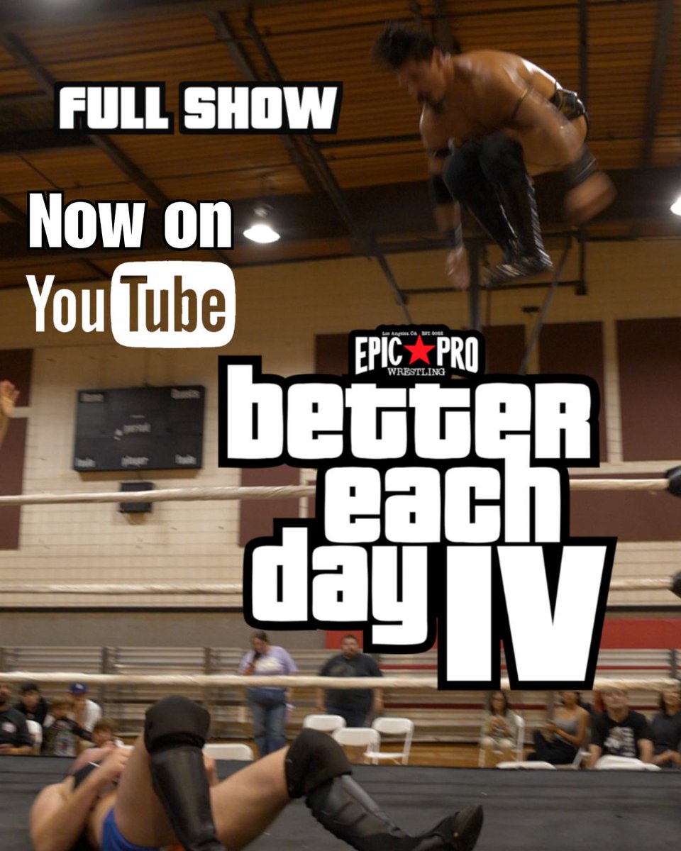 EpicProLA's tweet photo. Now on YouTube

Better Each Day 4!

Feat.
Tony Deppen 🆚Chris Nastyy
@RivalPro_  Title Slice Boogie🆚Che Cabrera
Zokre/Zyra🆚DelilahDoom/DRE
Bad Dude Tito🆚Alpha Zo
Krusty Krew🆚CGK

Plus more!

Commentary by Jordan Castle, Royce Isaacs, &amp; Walker Stewart!

https://t.co/eRW3jNGT5a https://t.co/rHGVsXywTt