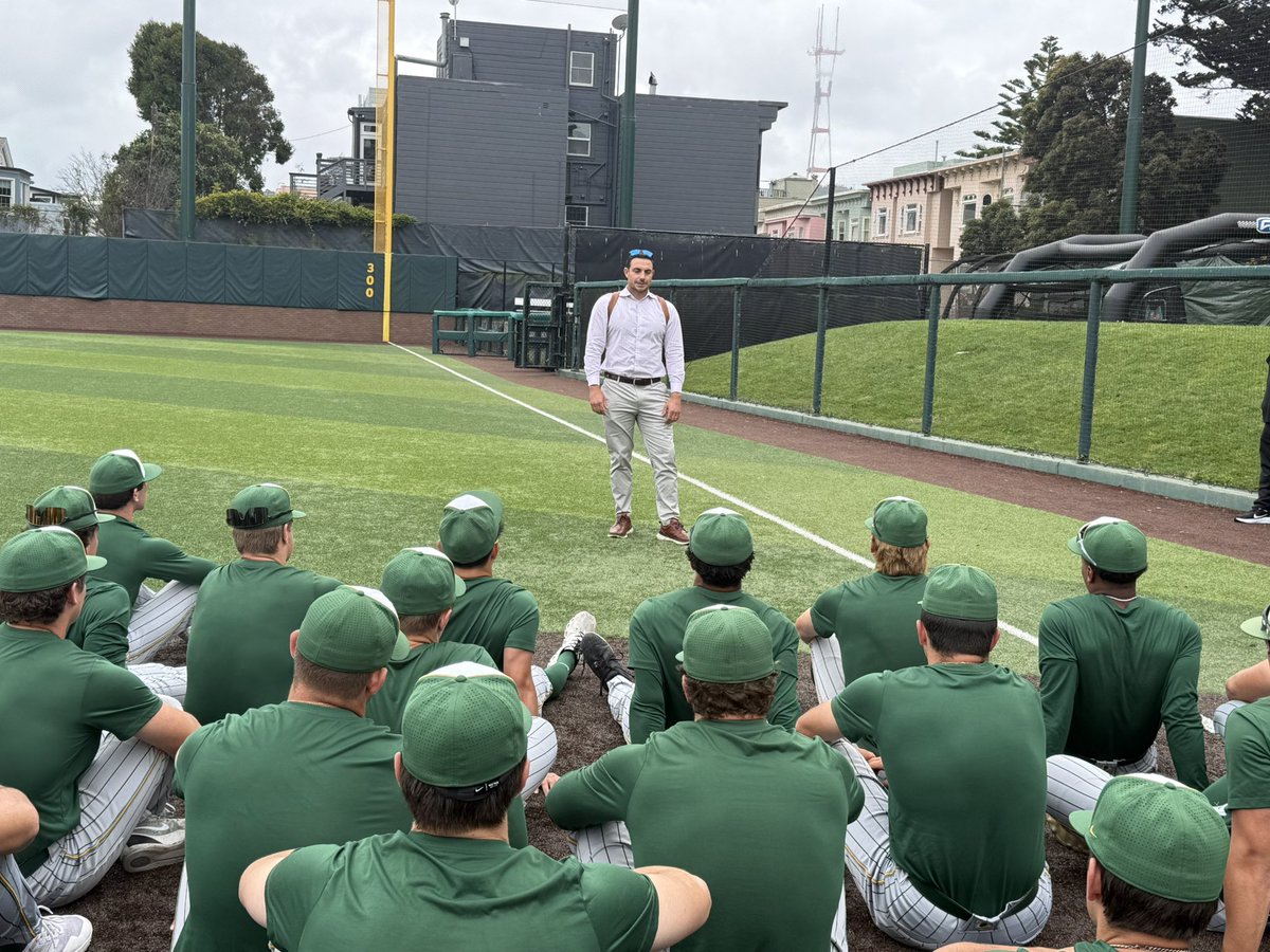 SFDonsBaseball's tweet photo. Special thanks to Charlie Cutler, Partner at Calco Commercial, Inc. for talking to our team about the job market, his company and the booming AI industry in the heart of San Francisco. https://t.co/UEMkdtXJkm