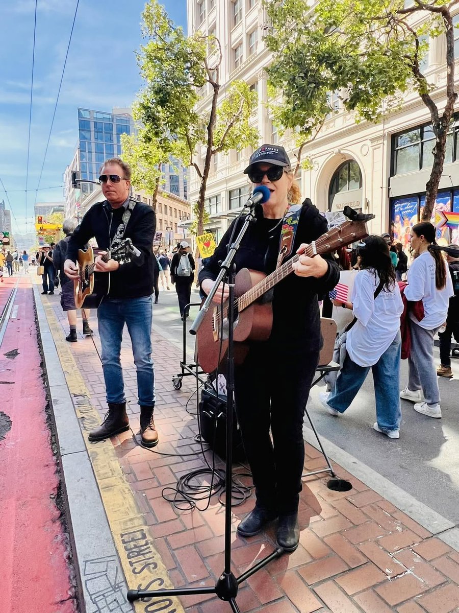 Karneymusic's tweet photo. Three new Karney songs coming out in October! Save the date Oct. 18 matinee show in SF to celebrate the new release!  
And... Erik and I will be performing at the next No Kings rally Oct. 17th again!
#NewMusicAlert #NewMusic #MusicRelease #NoKingsRally #SanFrancisco https://t.co/9EOi8vrqt1