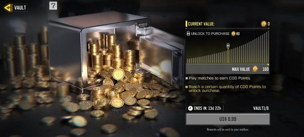 origaries's tweet photo. The CP Vault is back!
The Vault lets you earn progress by playing, then unlock a special CP purchase offer.π°
#CPVault #CODPoints #CODM #CODMobile #ArieStyle https://t.co/w6GAAWUuxS