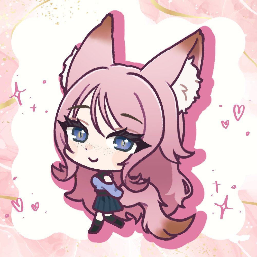 xcinnamonfoxx's tweet photo. ☁️happy national fox day!! make sure you show your favorite foxes lots of love, okay? 🩷

˚₊· ͟͟͞͞➳❥ @mejiro_pi #drawfaust https://t.co/esmDia6oVF