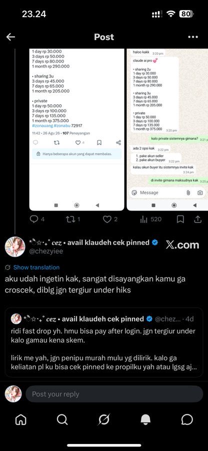 mavuikaie's tweet photo. ⚠️ in case klaudeh yg byk bgt skeemmnya karna cust pd maunya nyari muraaah/underrr, be smart yaa apk mehong itu weeii.

udah dikasi tau aja tetep aja pada bebel apalagi ga dikasi tawuuu💁🏻‍♀️ yhh ke skeeemm gaknyaah itu pilihann kliaan sie, cmn yaach jgn koar2 ehe.
{reup, karna ke🍣} https://t.co/4akA8iHrPJ