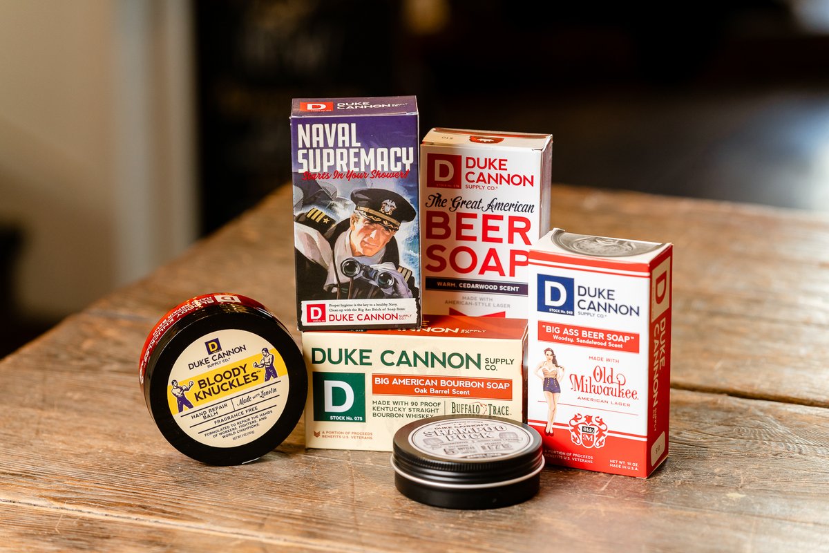 metamorageneral's tweet photo. For the guys who appreciate a little personality with their grooming routine. ๐งผ Duke Cannon soaps, balms and more make great giftsโor an excuse to upgrade your own bathroom counter. Find them at Metamora General! #DukeCannon https://t.co/XHkdtG7VNH