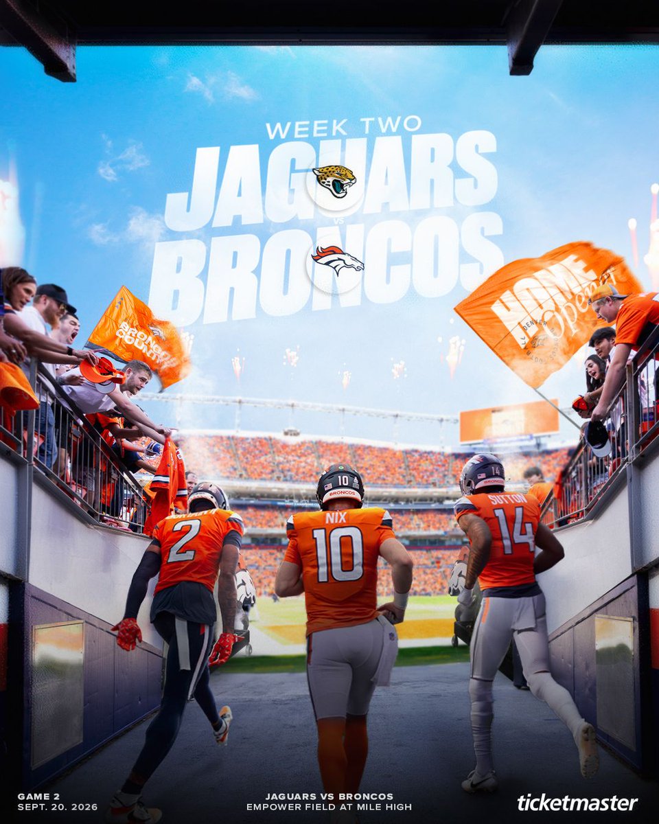 Broncos's tweet photo. There's no place like home. 🏠

#JAXvsDEN https://t.co/7c7iqA4u0b