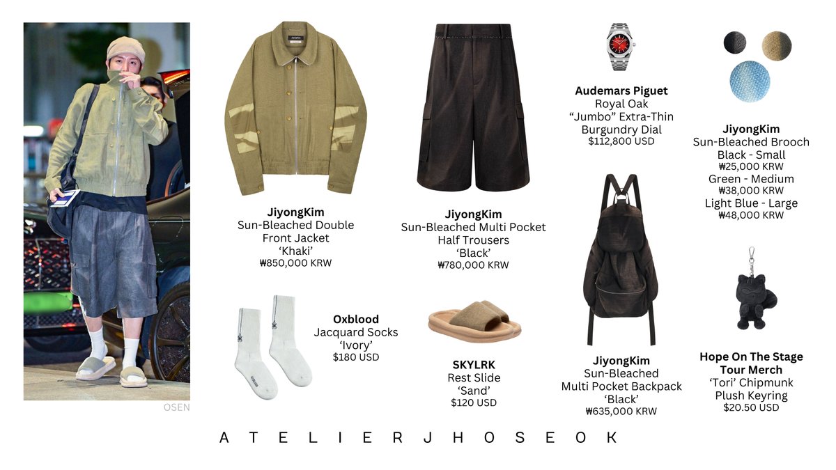 atelierjhoseok's tweet photo. 2026.09.17 j-hope Incheon International Airport (Departure)
j-hope departs for the @iHeartRadio Music Festival in Las Vegas with fellow @bts_bighit members.
#jhope #제이홉 #jhopefashion #jiyongkim #AudemarsPiguet #Oxblood #SKYLRK #HOSOfficialMerch https://t.co/UWagRiLJrM
