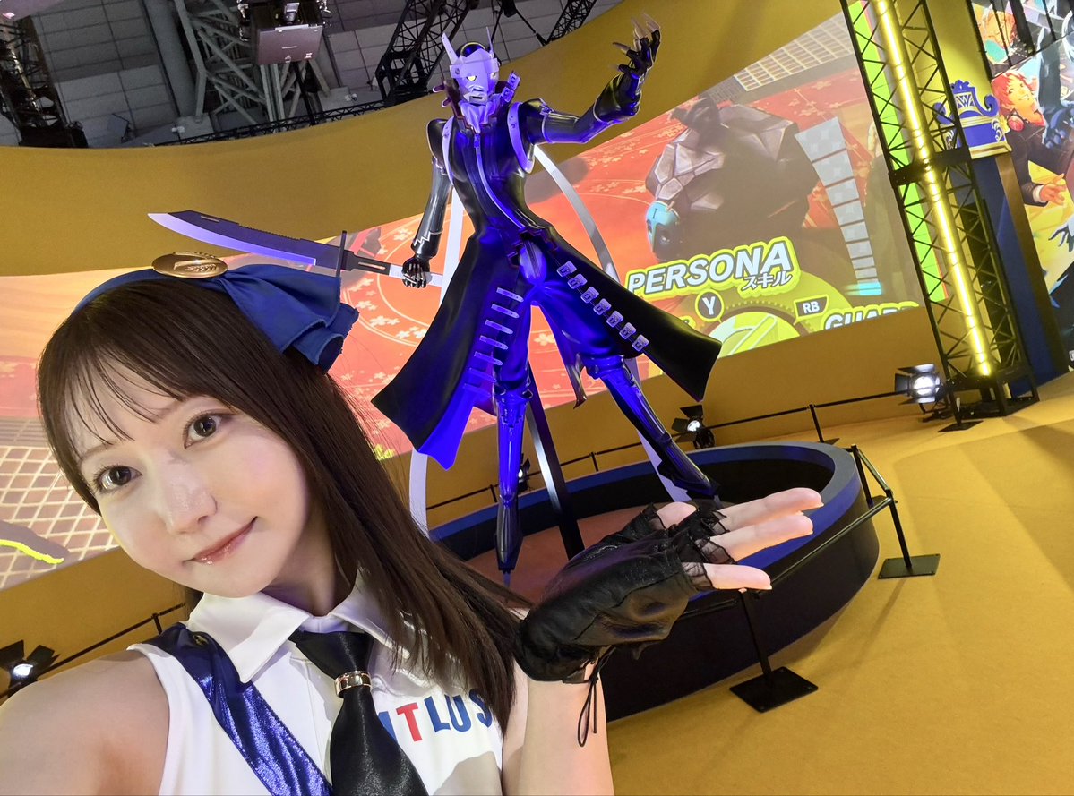 moriminami33's tweet photo. 東京ゲームショウ2日目よろしくお願いします🙆✨

セガ/アトラスブース『ペルソナ4リバイバル』コーナーでお待ちしてます！

マリー風衣装お気に入り🤍

ブースにいる時間↓
10:00〜10:30
11:00〜12:30
13:15〜15:00
16:00〜17:00

#東京ゲームショウ2026
#東京ゲームショウ
#TGS2026
#segaatlustgs26 https://t.co/ECsbLnZXqY
