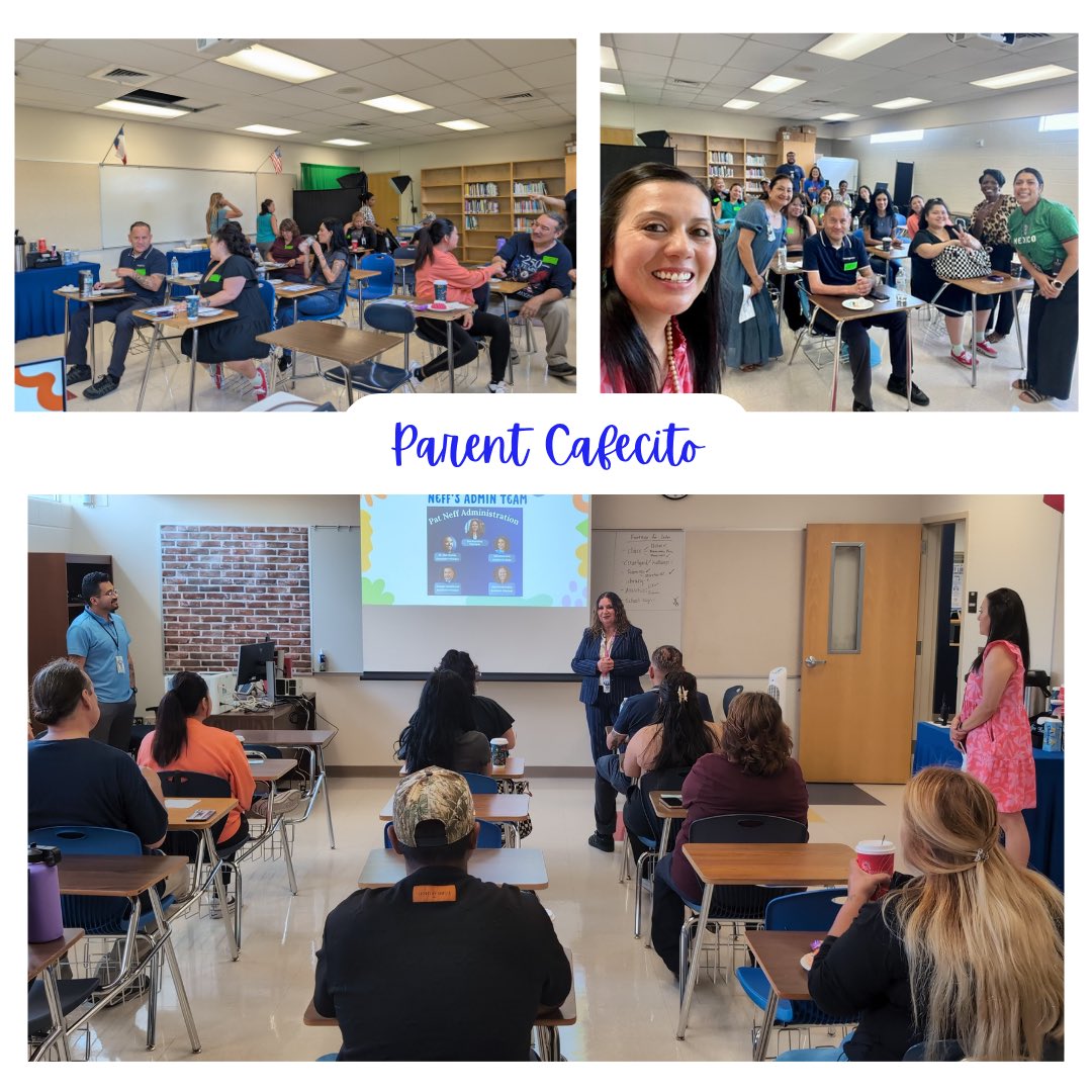 PNeffCounselors's tweet photo. Had a nice turnout at our 1st Parent Cafecito @NISDPatNeff !!
Thank you to all who came out and also to @CISSanAntonio  💙 https://t.co/gENAf5oLIN