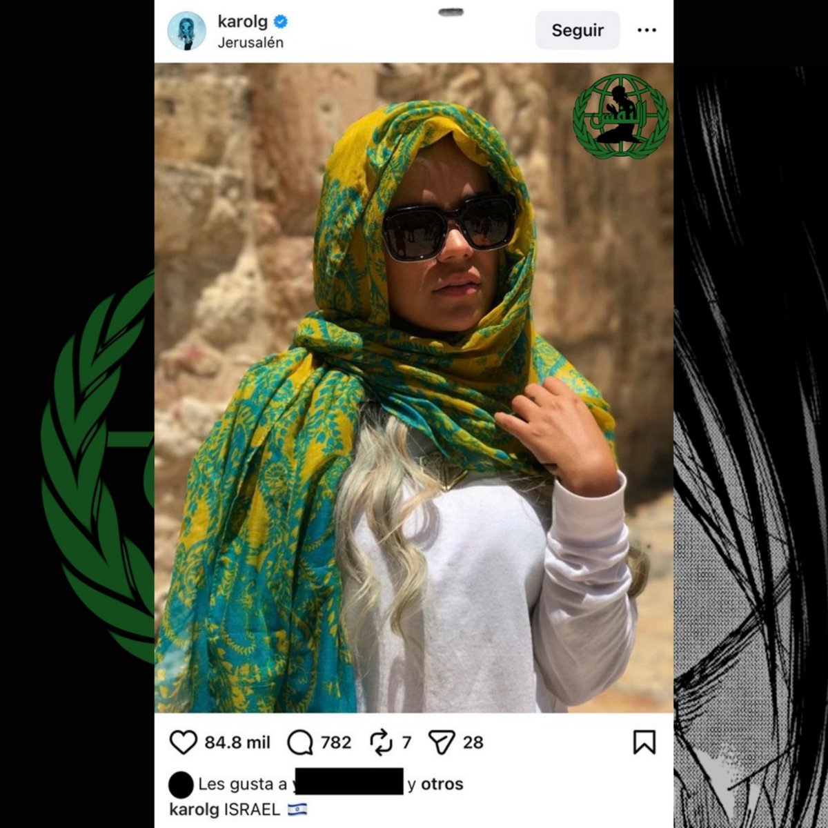 jihadannafses's tweet photo. Karol G y su tema del verano producido por un sionista 🇮🇱 casualidad? https://t.co/0h890YrzVS