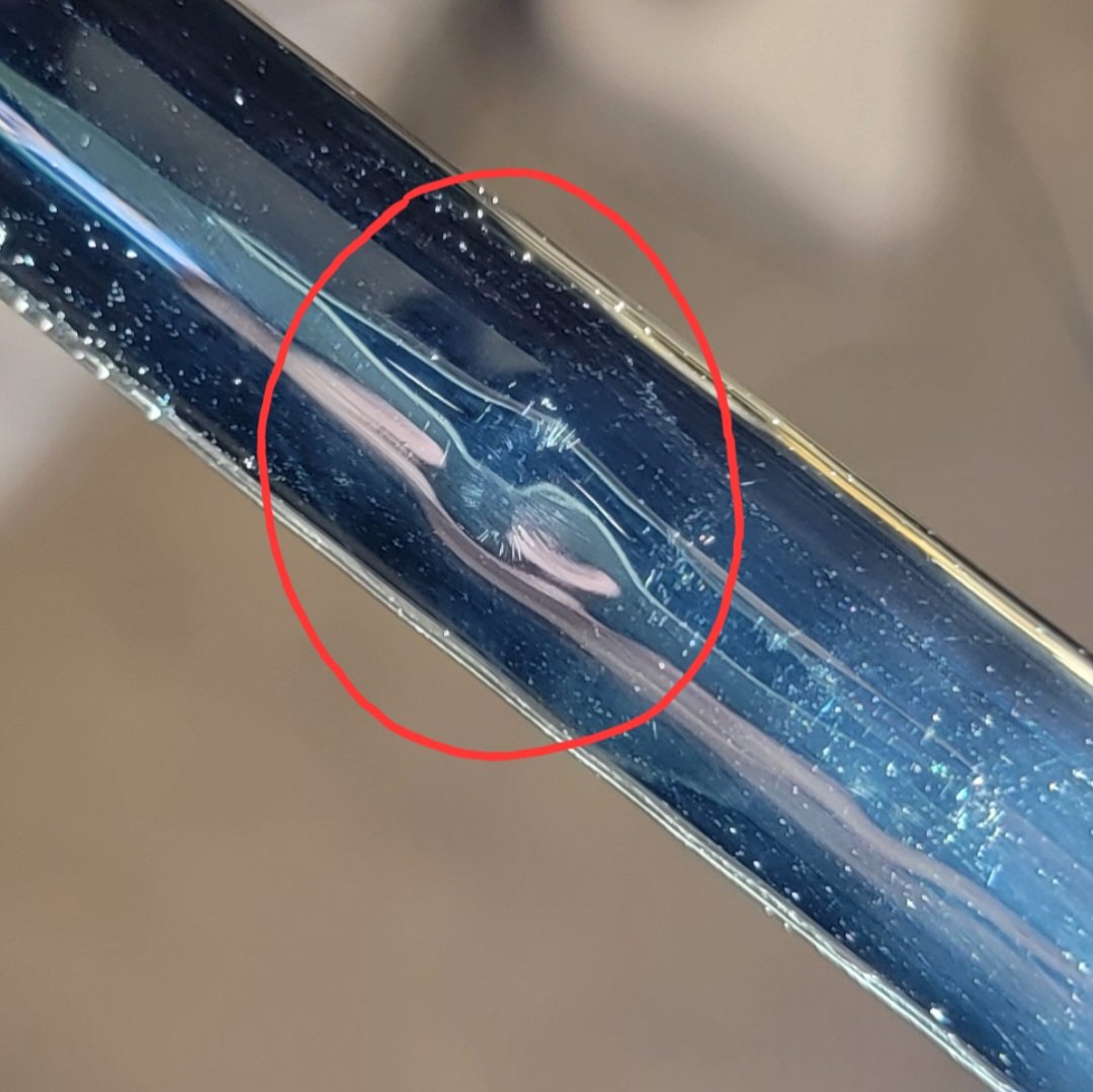 TheJoelClements's tweet photo. Got a set of 718 CBs in from ebay and found a pretty good dent in the 5 iron shaft that wasn’t mentioned in the listing.

Seller was cool about it and refunded me $60, so instead of sending them back I ordered a replacement shaft and I’m fixing it.

Little more of a project than I planned on… but these aren’t going anywhere. 

Anywhere club builders or shaft experts see this - How bad is this dent really?