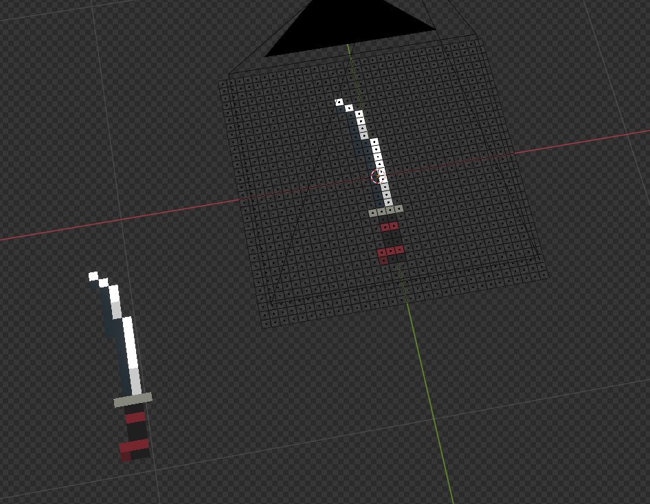 yaphet_cc's tweet photo. 細分化した面を使ってblenderだけでドット絵を描こうの回 https://t.co/QQtfCqmkSu