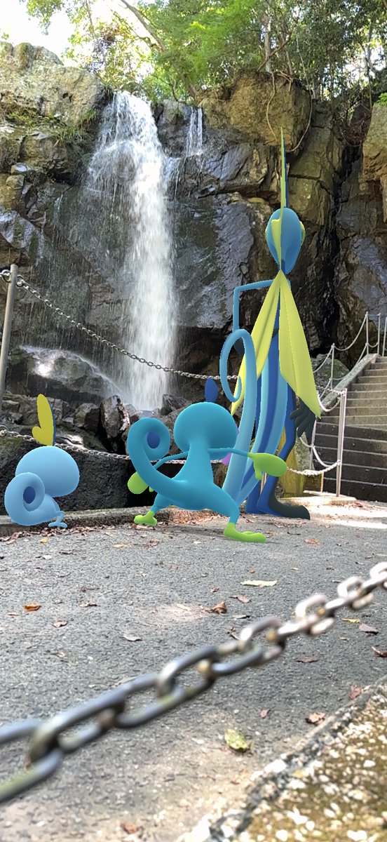 awamegupokeco8's tweet photo. 撮影日:2026年07月10日(金)14:03 #PokemonGOCommunityDay #Sobble #Drizzile #Inteleon #鮎屋の滝 https://t.co/dlmKr1JKXm