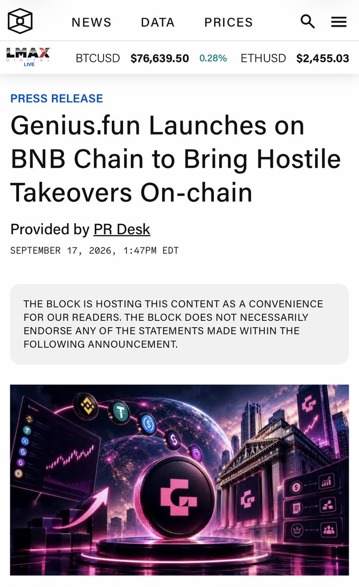 Aobing_1463's tweet photo. $GSTOCK 是一个在 https://t.co/jg0ZTtrsoT 上发行的 Meme Token。

但它让我觉得有意思的地方，是它背后的方向。

和普通 Meme 不一样，Genius 想做的并不只是让社区炒一个 Token，而是尝试把 Meme、社区资金和 Tokenized Stocks 联系起来。

简单来说：
以前 Meme 的核心是注意力，大家因为一个故事聚在一起。

而 Genius 想进一步尝试的是——
如果一个社区拥有足够的注意力和资金，能不能把这些东西变成真正的资产和行动力？
这也是我觉得 GSTOCK 有意思的地方。

如果未来 https://t.co/jg0ZTtrsoT 真的能够把这套模式跑起来，GSTOCK 作为早期跑出来的代表性 Token，可能会拥有一个比普通 Meme 更大的故事。
当然，现在还只是一个方向，距离真正实现还有很长的路。现在我更想观察的不是 GSTOCK 下一步能涨多少，而是：

Genius 到底能不能把这个故事变成现实？

CA：
0xcAFdBCE93477261Db8250e42BdAe6E66733F9E20