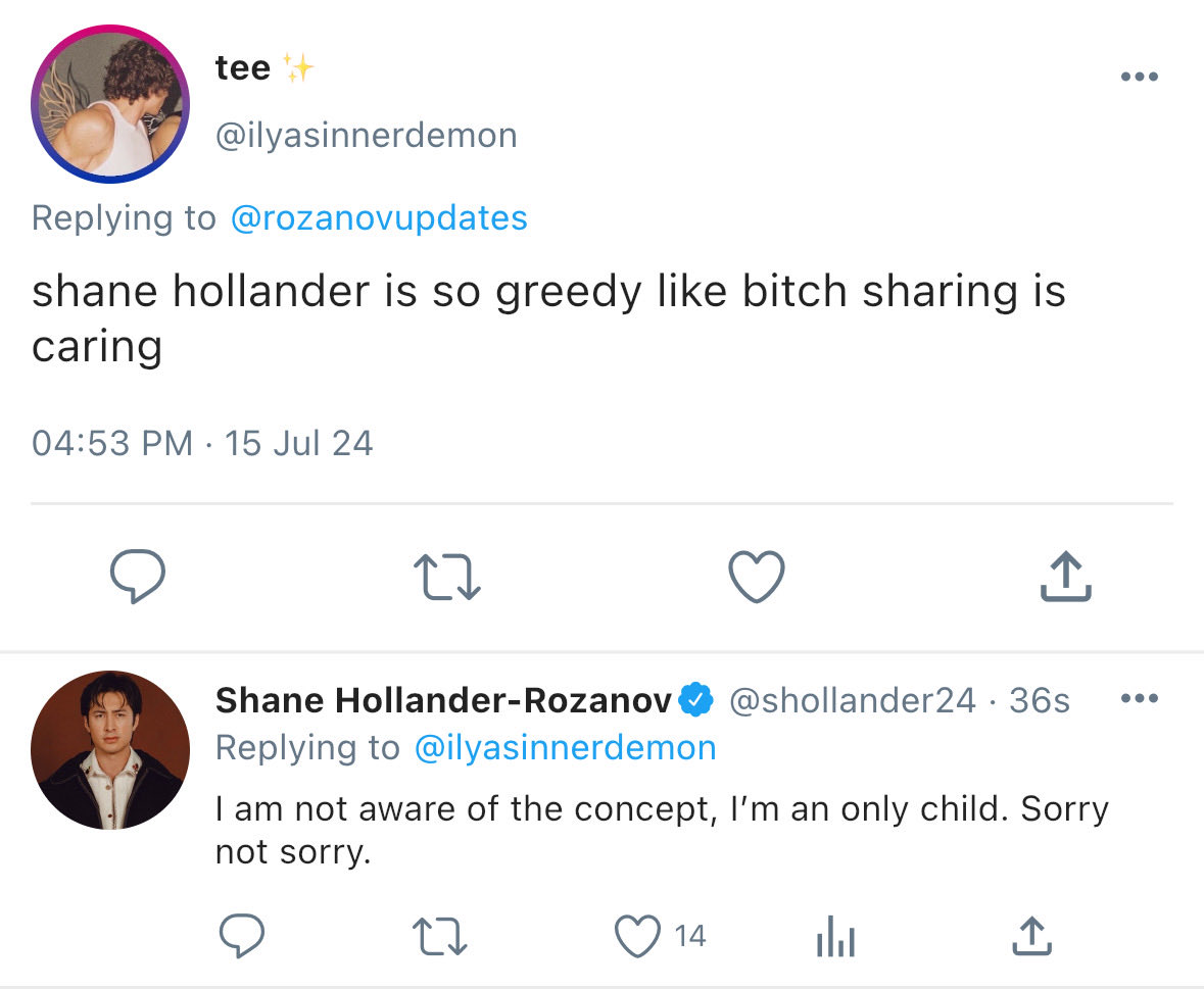 shanesnest's tweet photo. mini hollanov smau • shane hollander vs. twitter

or where shane shows just how strict he can be over his husband https://t.co/bddki9rF8v