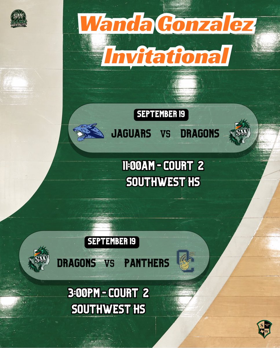 swisd_swhgbball's tweet photo. This Saturday, September 19th at Southwest High School! 

Come support Dragon Hoops as we host the Wanda Gonzalez Showcase with some of the best teams in the State! 

ALL THE ENERGY! 🔥🐉
#DragonHoops #DAWGMentality https://t.co/9kfrun5RKr