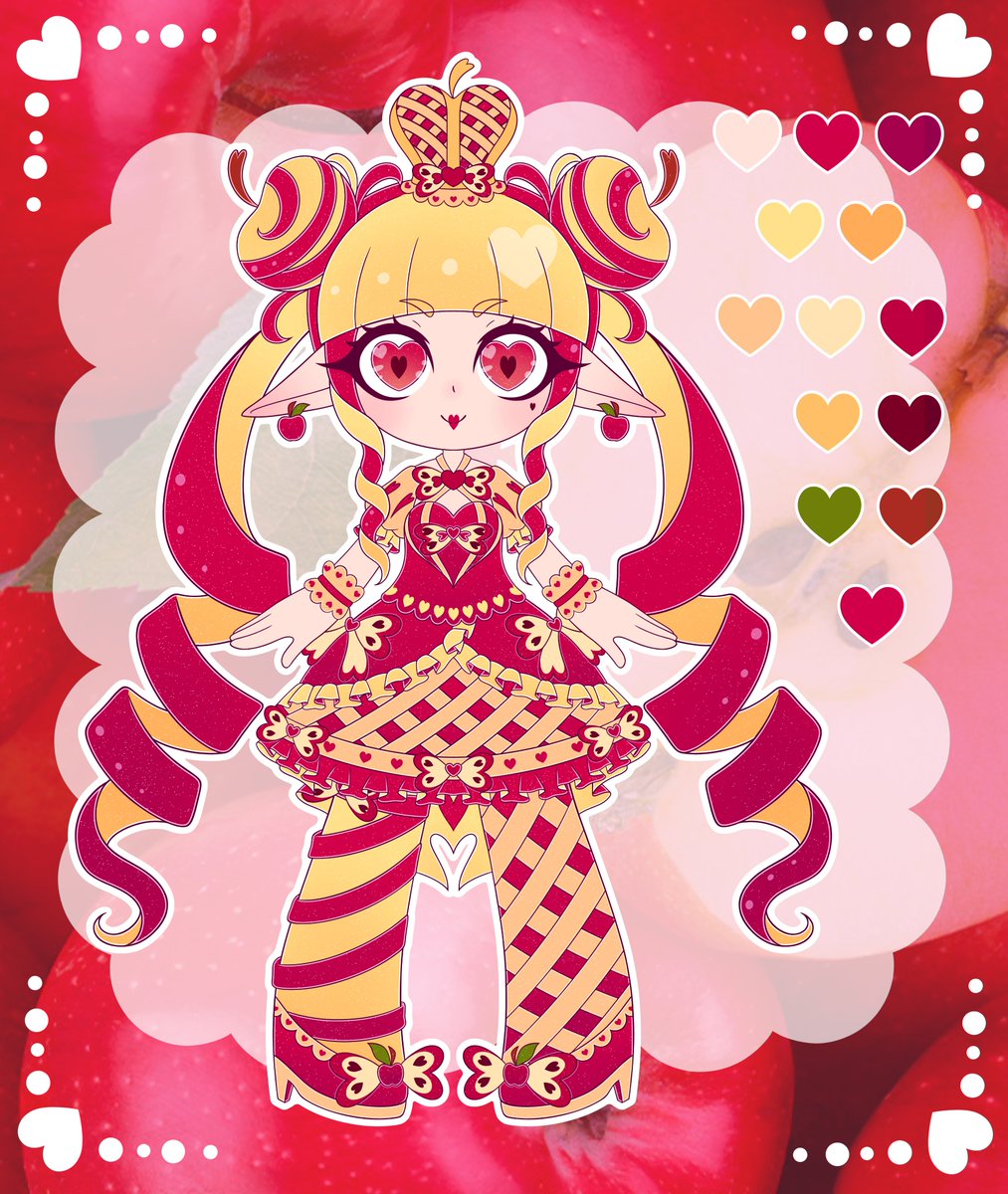 AshlayArt_'s tweet photo. I finished another adoptable! This time, it's an apple themed princess adoptable!(>⩊<)
#Adoptabe #Adopts https://t.co/J3Q9mgcXow