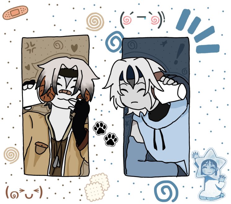 gocsbestboy's tweet photo. was in the hospital during wave 9 so i desperately beg like a homeless man 😪 @SoyS3BASTIA fanart of both versions of ur boy 🤍 drop me dat skin innit https://t.co/nYW7ffuKlj