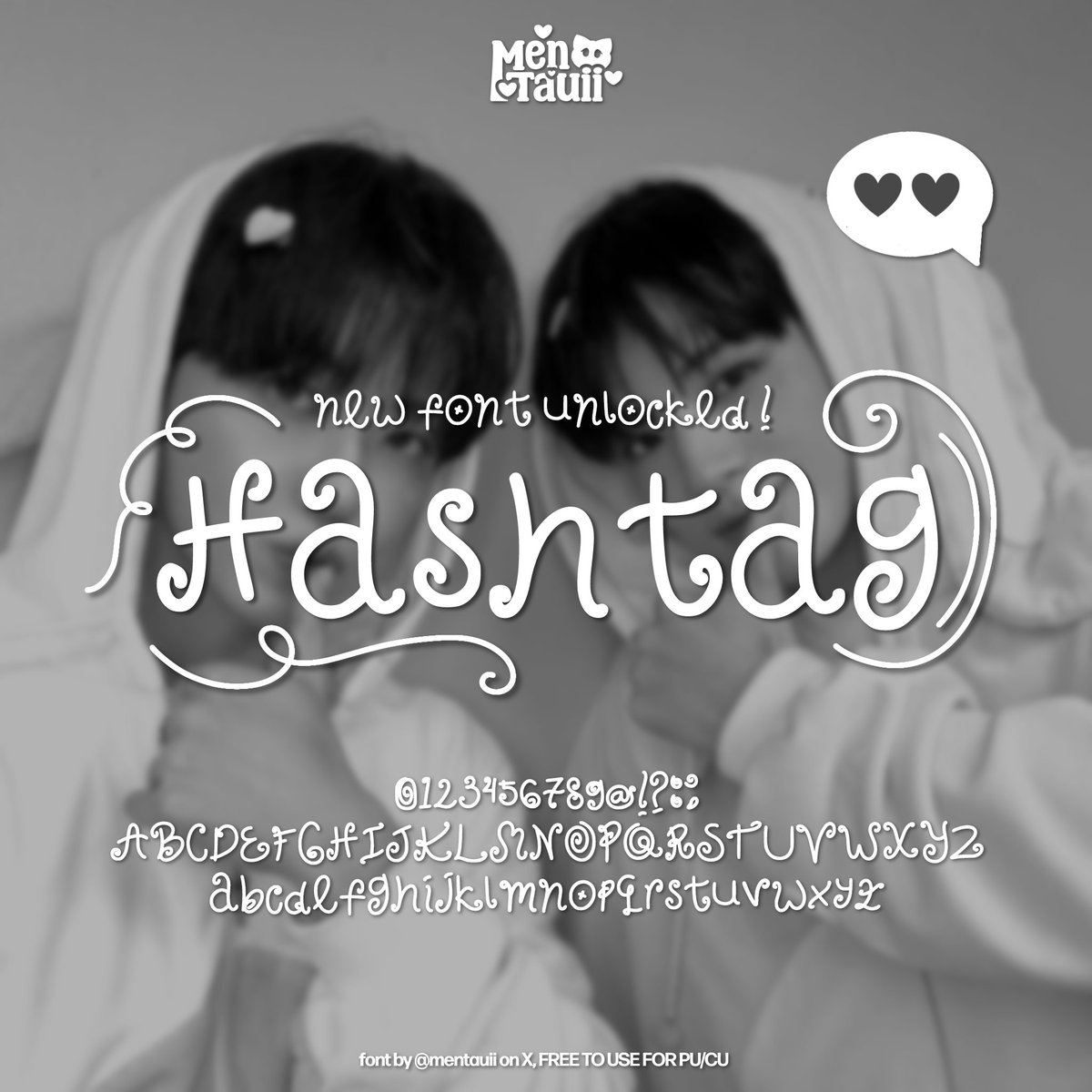 mentauii's tweet photo. 𖹭 𖦹 . — new fonts unlocked 🔓 

୨ᰍ . hashtag &amp;&amp; oneside ₊˚ 
by mentauii

. free for PU/CU 
. repost and likes are highly apreciated ૮⑅ . . ა https://t.co/CAn1Xstz7l