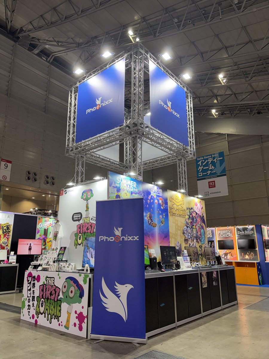 Phoenixx_Inc's tweet photo. \#TGS2026 出展中🔥/
Phoenixxブースはホール9のC64
出展タイトルは
#MONOWAVE
#レイジーウィッチーズファクトリー
#GooNECT√2
#幻想少女大戦
#サマーロード
#THEFIRSTZOMBIE
ブースでお待ちしています🌈
#東京ゲームショウ30th https://t.co/AfJM2zDfXC