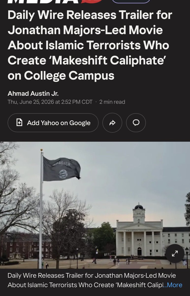 barragers's tweet photo. Sneako posts and deletes a scene from a movie depicting “radical Islamic terrorists” who hijack a campus encampment, enforce Sharia, execute “infidels,” and try to establish a “makeshift caliphate,” captioning the post “Aura.” https://t.co/iOs22aX5jm