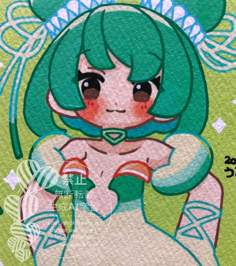 umiwyeico's tweet photo. 【ヤフオク!】
手描きイラスト2602【めろんちゃん☆1/4色紙（寸松庵サイズ）】
https://t.co/zlCRMjEvP7 https://t.co/uxMIwhftnV