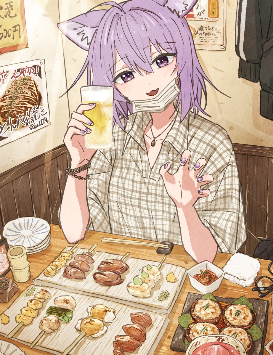 tauyoshi728's tweet photo. おかゆ先輩と飲んだ。#絵かゆ https://t.co/kBLS4D7iG0