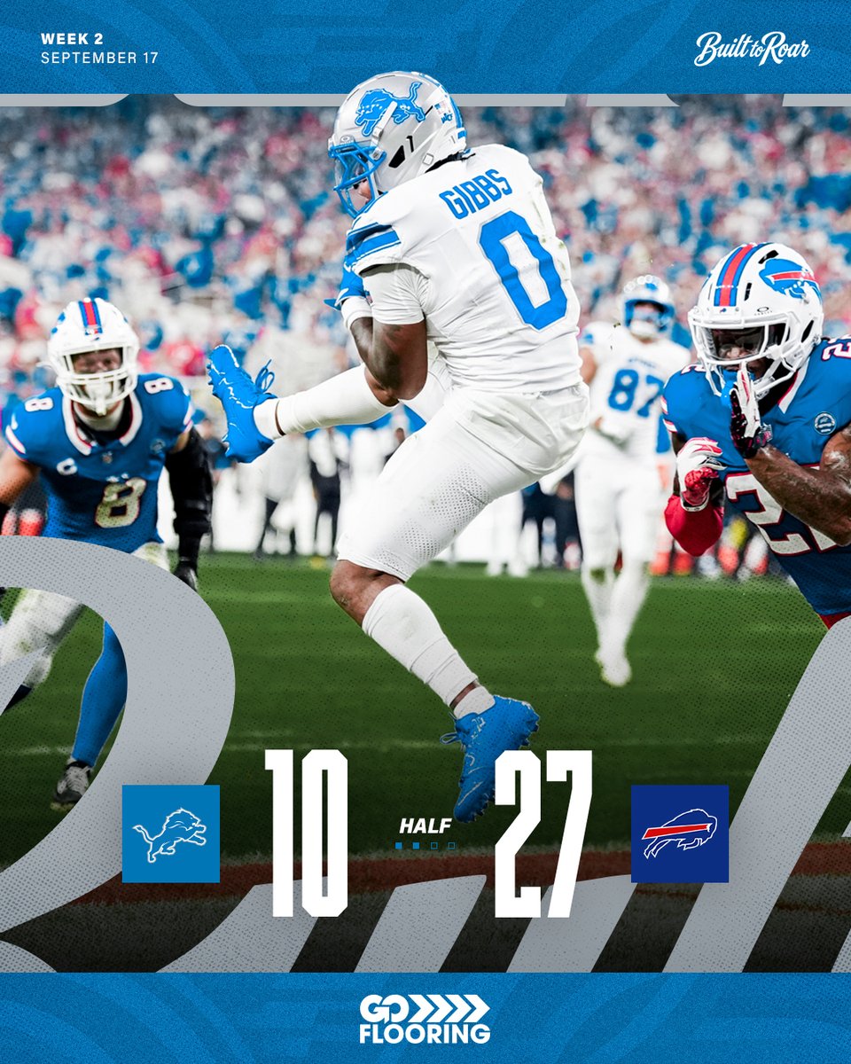 Lions's tweet photo. Halftime https://t.co/z7ZoniaVki