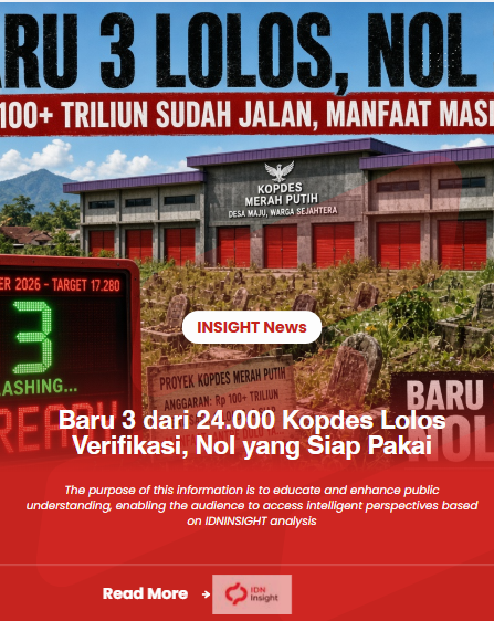 IDNInsight's tweet photo. Baru 3 dari 24.000 Kopdes Lolos Verifikasi, Nol yang Siap Pakai

Ratusan triliun sudah digelontorkan, 24.000 bangunan merah sudah berdiri, manajer sudah dilatih puluhan ribu. Hasilnya? Baru tiga yang lolos verifikasi, dan nol yang dinyatakan siap operasional. https://t.co/9uu4falL5F