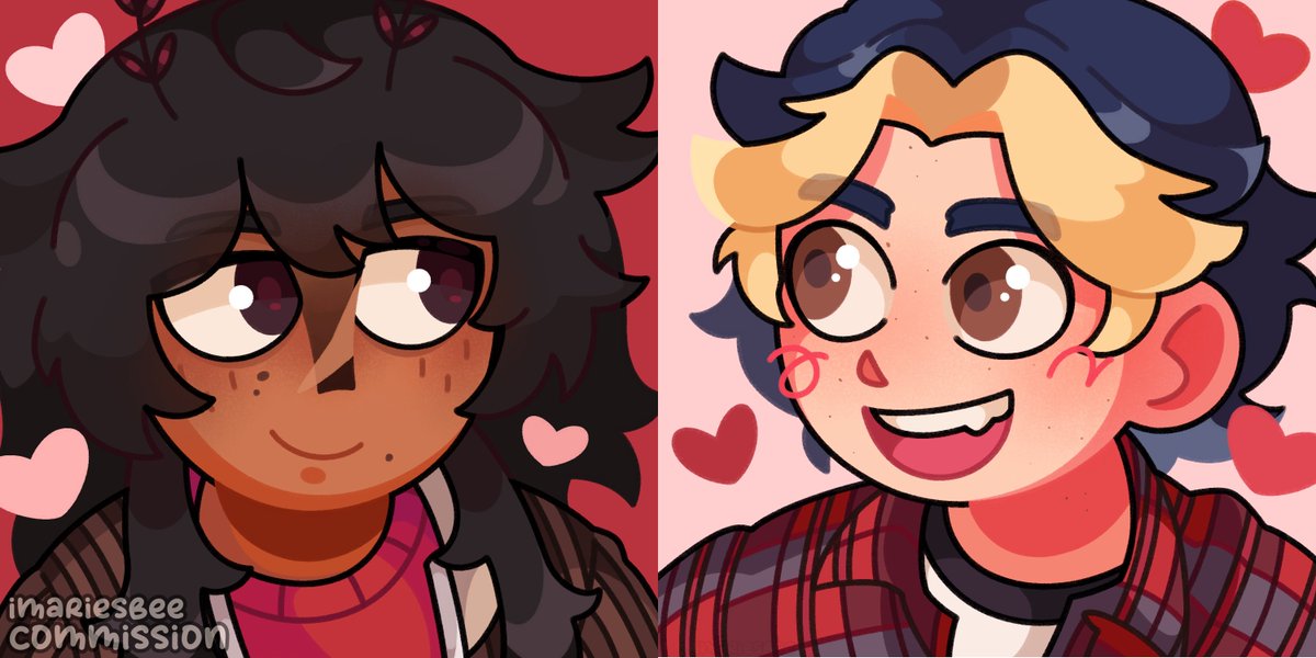 imariesbee's tweet photo. matching comms icon i made for @/DOGFISHH on vgen !! #commissionsopen #artcommissions #ocart #iconart #hybridoc https://t.co/VPgXecBNLh