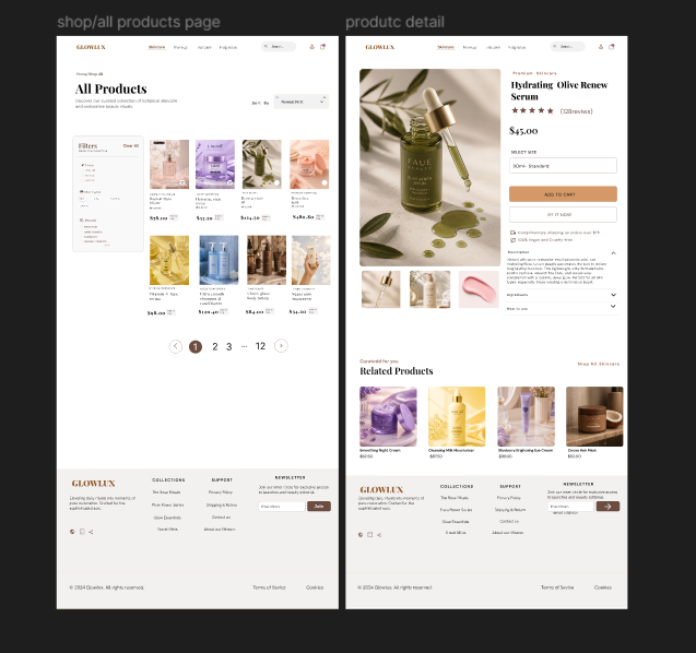 SusmitaKahar's tweet photo. Working on the next pages of my beauty website — Glowlux

#WebDesign #UIDesign #Ecommerce #BeautyBrand #WebDesigner https://t.co/RZUHM5wSS4
