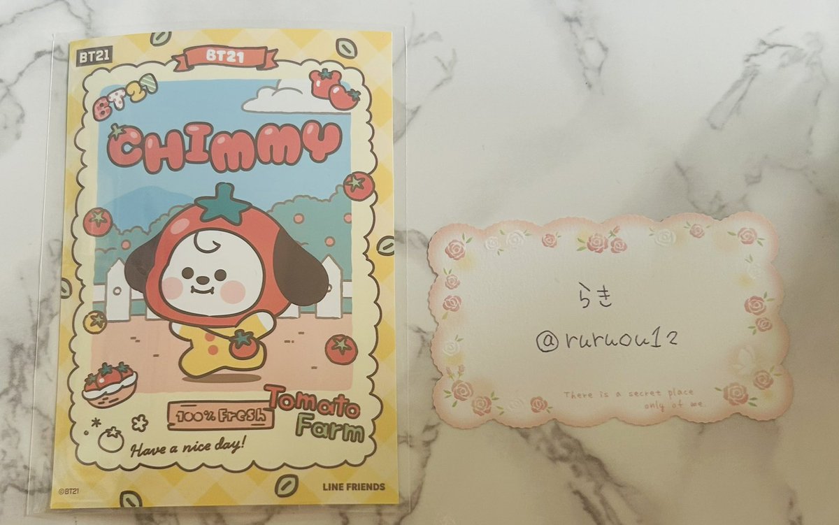 ruruou12's tweet photo. 【交換】BT21 ファミマ ランダムブロマイド

譲→CHIMMY

求→TATA

郵送での交換希望です。
よろしくお願いいたします。 https://t.co/4L8whGIjBM
