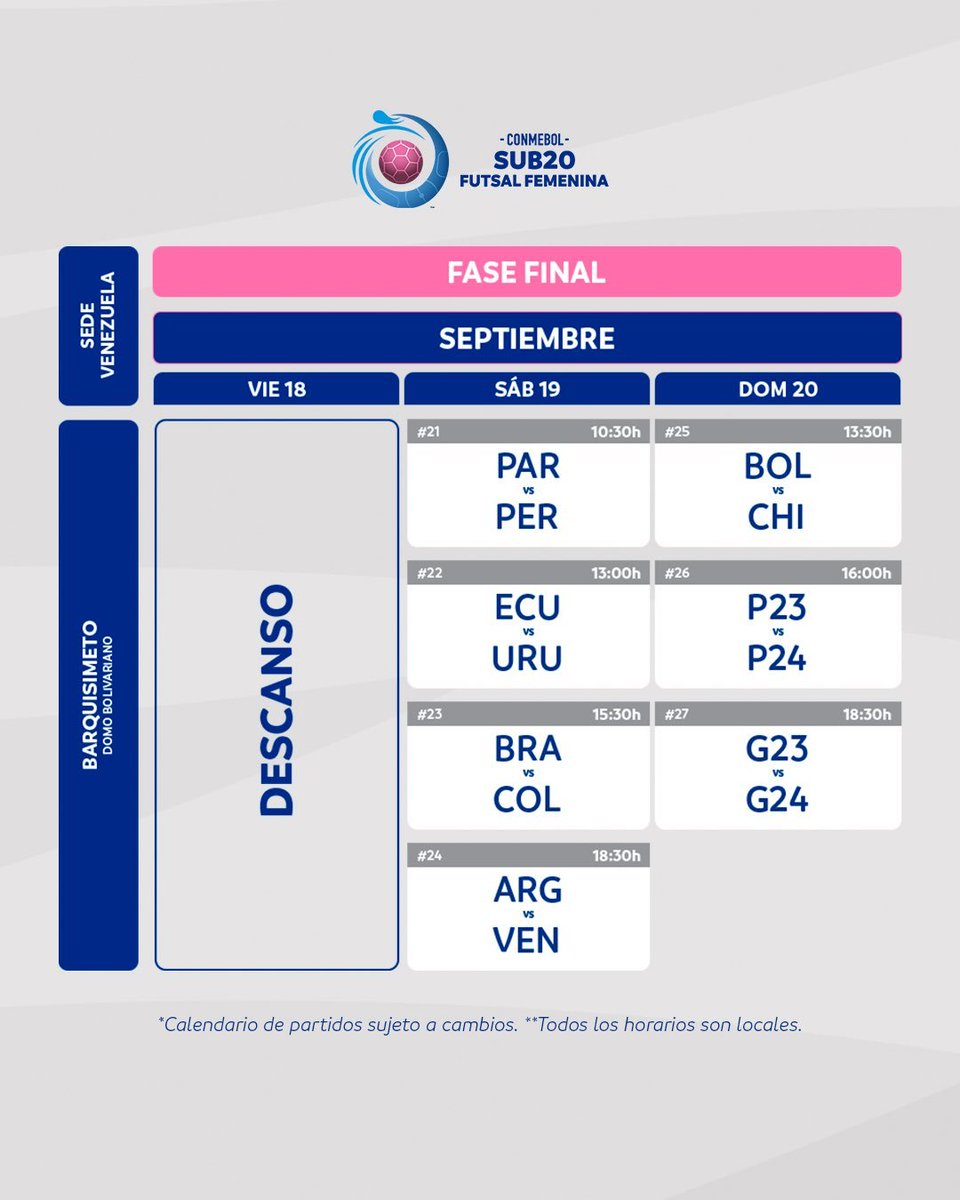 Guille263's tweet photo. #Sub20FS | 🇺🇾 #Uruguay enfrentará el sábado a #Ecuador por la definición del séptimo puesto de la competencia continental juvenil.
✍️ Último juego de la Celeste en tierras venezolanas. Mañana jornada libre. https://t.co/hTlQkEyWaf