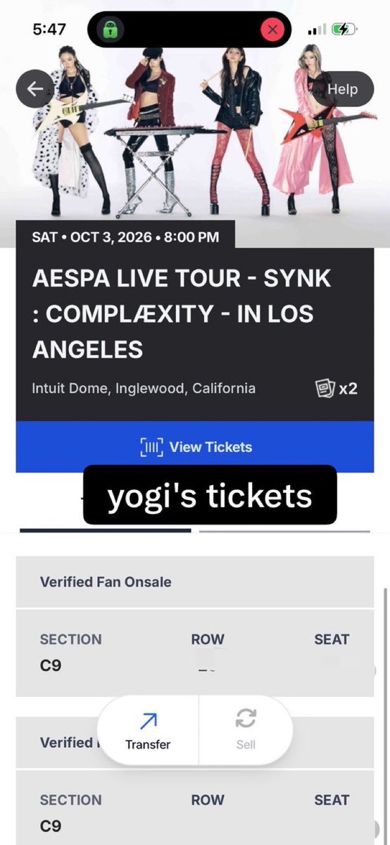 yogiga0's tweet photo. Hello My, is anyone interested in 

Aespa tickets tickets for Sat, Oct 3 

- Intuit Dome, Inglewood 

Willing to negotiate the price 

Dm me if you’re interested 

Wts wtb wtt iso lfb https://t.co/1Ocj9HYEFW