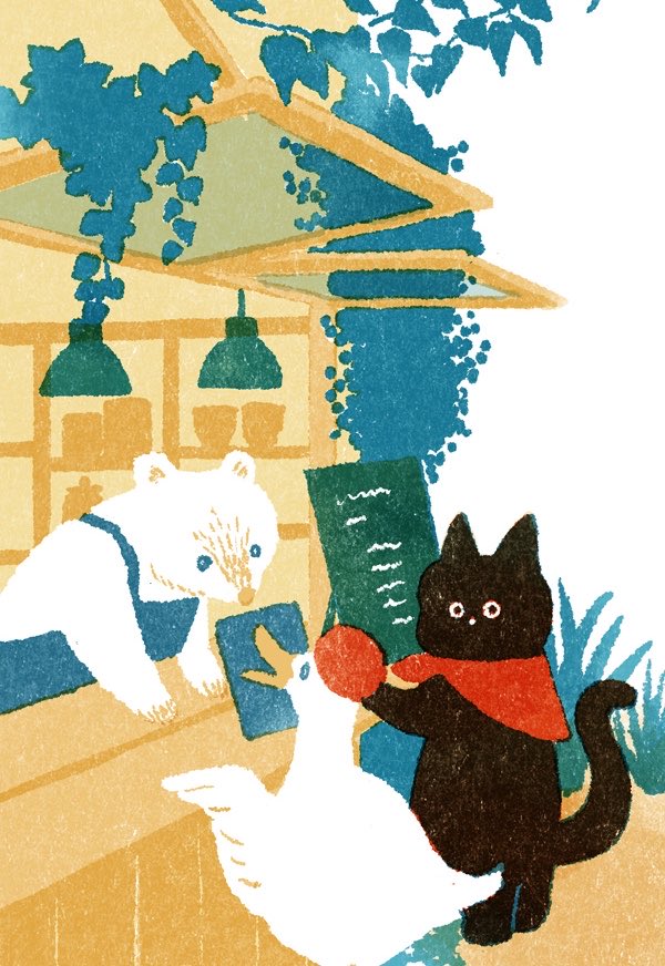 asacoco's tweet photo. At the cafe ☕️

#illustration #cat https://t.co/zVqwBcDz69