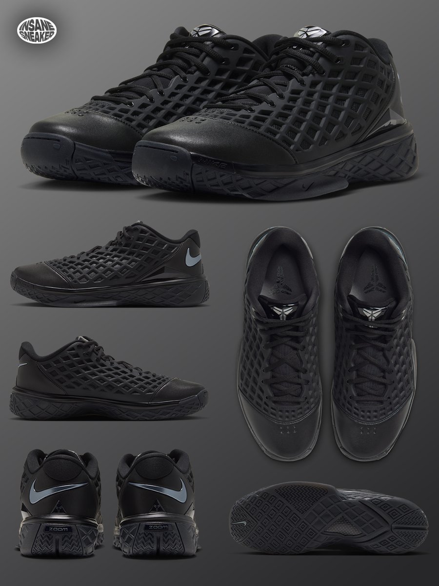 insanesneaker's tweet photo. OFFICIAL IMAGES: Nike Kobe 3 Low ‘Black’ ⚫️

• Fall 2026
• $190 https://t.co/leivuDoZcW