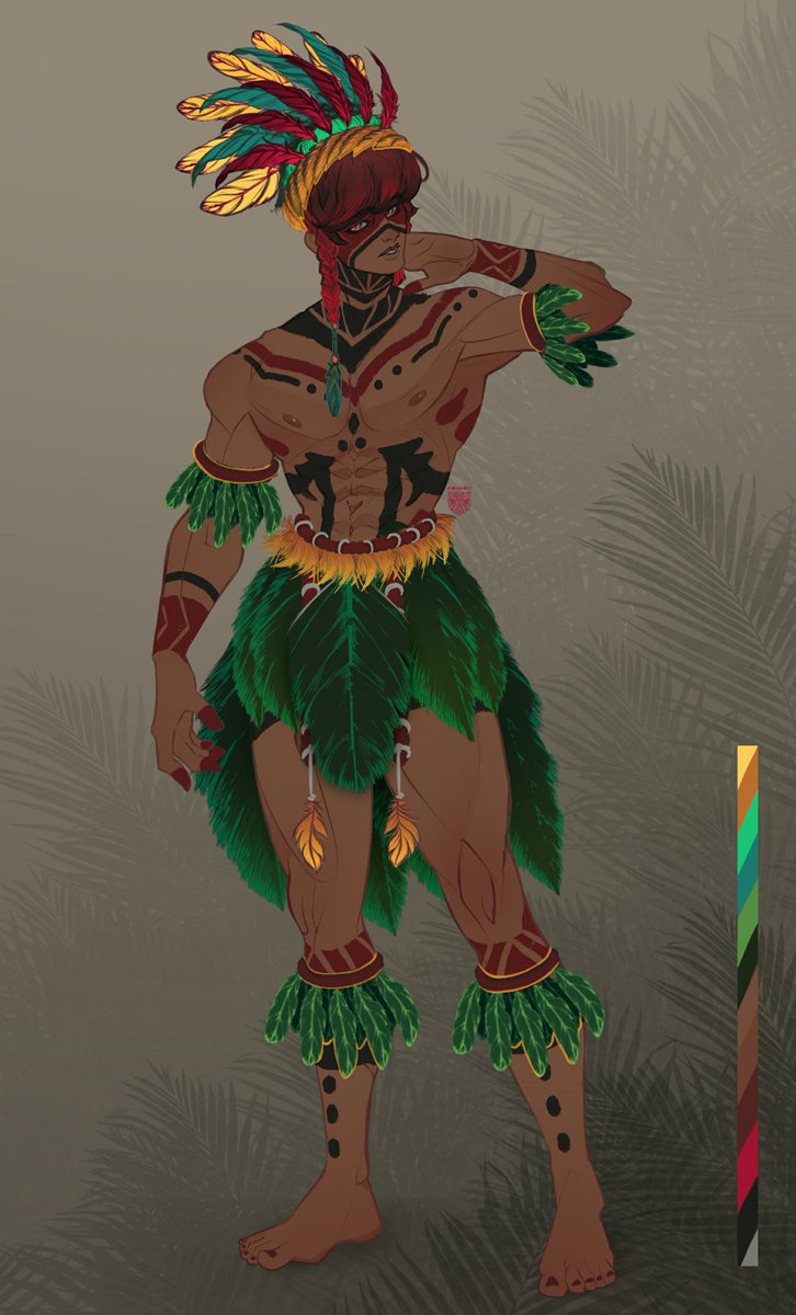 manu_kwaracy's tweet photo. Encomenda de OC Indigena pra uma super querida https://t.co/abQewt72Nu