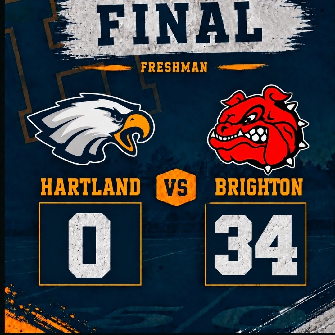 HartlandHSFB's tweet photo. Jv with a huge win over Brighton in an instant classic! Freshman fought hard and came up short. Good luck to Varsity tomorrow!
#hartlandfootball #goeagles https://t.co/Tiwa7p58Qz