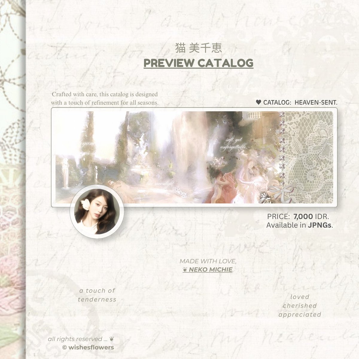 wishesflowers's tweet photo. 🦢🪷 .. a repost would be very cherished ꨄ

#bealanja — lovely morning, sweethearts! i have 8 ready to-use layout from Jang Wonyoung wrapped in heaven-sent ... ( ❦ ) : each priced at IDR 7,000 &amp;. available in JPNGs for profile pictures. ring my bell if you are interested,  ✧ https://t.co/jO0zvnpZqK