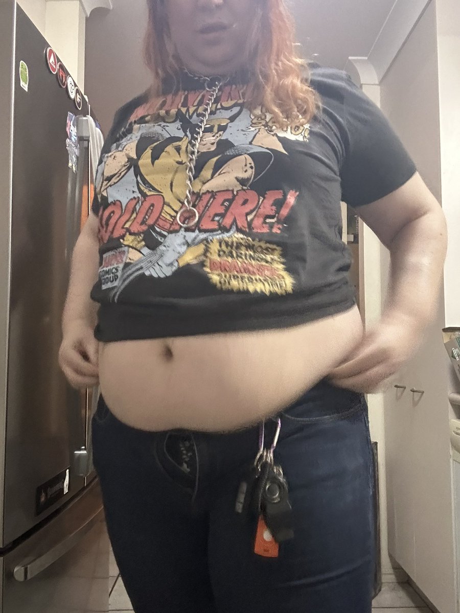Hambercules's tweet photo. Last night I had 5 burgers, fries and nuggets. I Don’t think these jeans fit anymore 🤭 what do you think? https://t.co/A2SGWxstmV