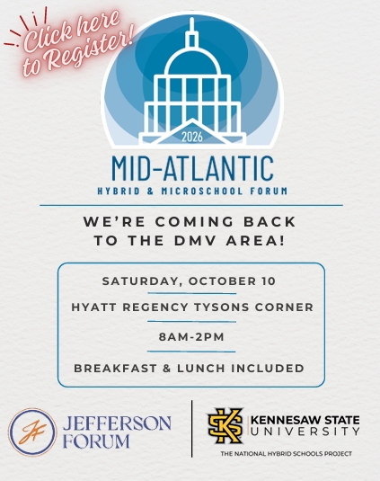 JeffersonForum's tweet photo. Don't miss the Mid-Atlantic Hybrid &amp; Microschools Forum on Oct. 10! Come connect with educators and innovators shaping the future of learning. Secure your spot today: https://t.co/JxLuV89Bl7 #Microschools #HybridSchools #Education https://t.co/4ee5WKQBdB