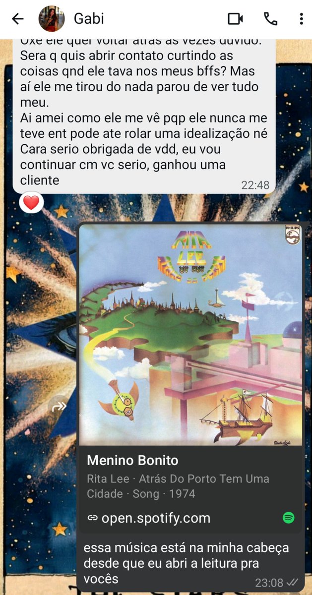 helenoftryy's tweet photo. leitura de ontem com feedback e uma musiquinha para meditar sobre a situação ✨ https://t.co/d770UOYtKc